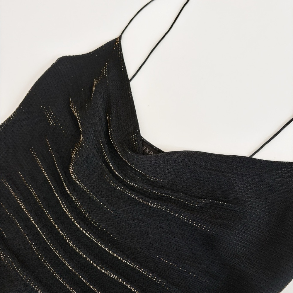 Vintage Express Sheer Top in Black & Gold - Picture 4 of 9
